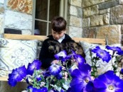 Boy and his cat