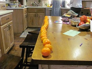 Clementines all in a line Clementines all in a line